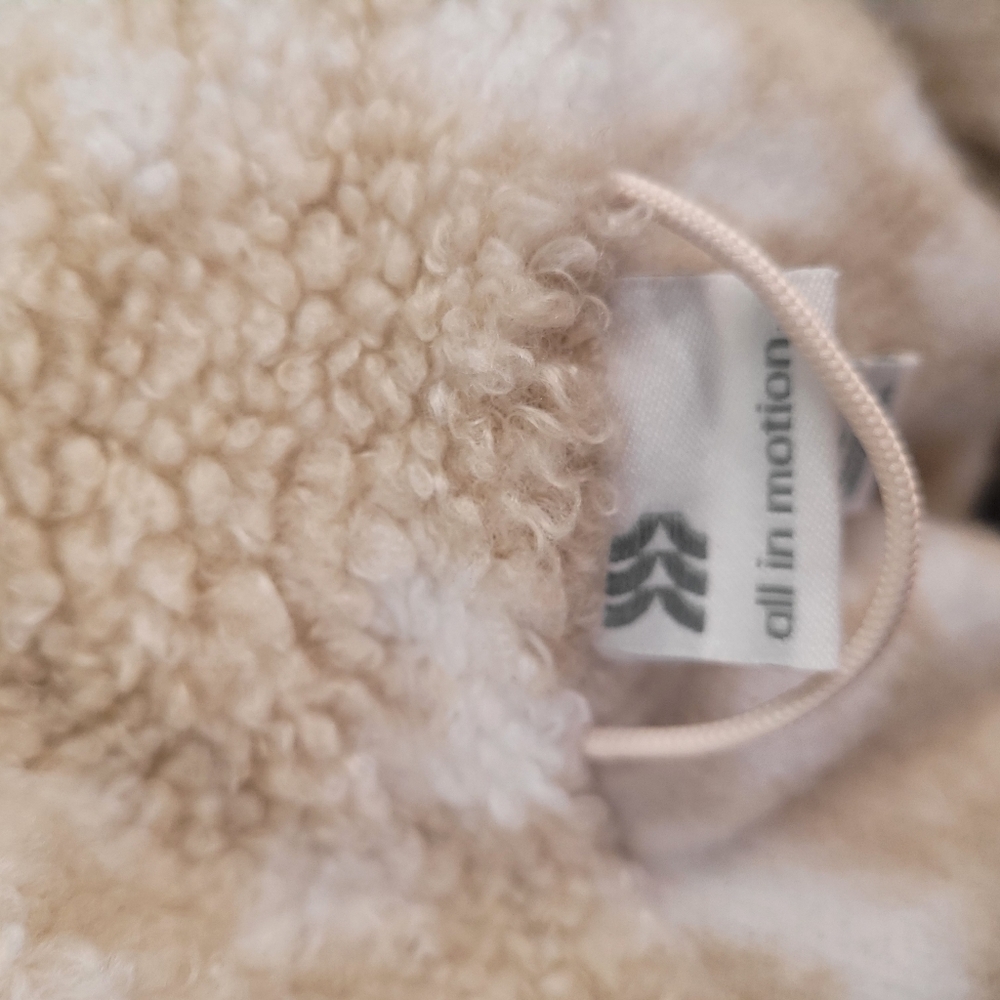 All In Motion Beige Sherpa Jacket Sz XL - Picture 11 of 12